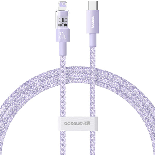 Cabo de Dados e Carregamento USB-C - Lightning Baseus Gem, 20W, 1m, Roxo P10373001511-00
