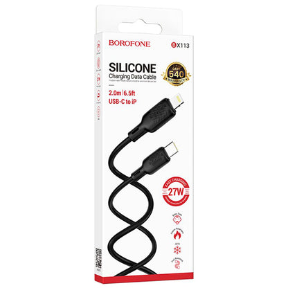 USB-C to Lightning Data and Charging Cable Borofone BX113 Lenny, 27W, 2m, Black