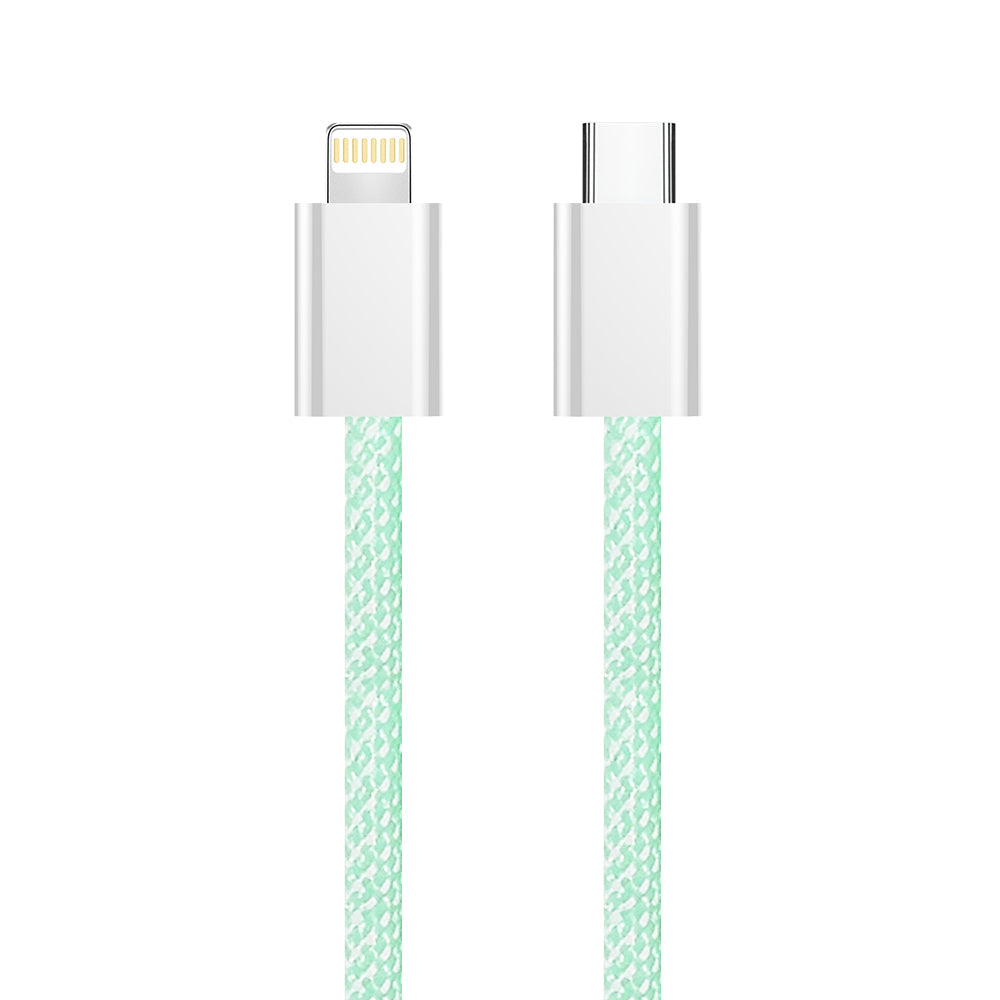 Cabo de Dados e Carregamento USB-C - Lightning ColorWay CW-CBPDCL061, 27W, 1m, Verde