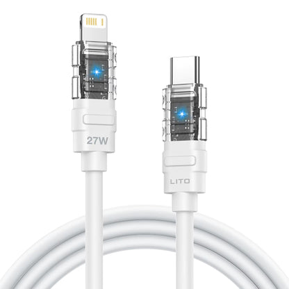 Cabo de Dados e Carregamento USB-C - Lightning Lito LD05, 27W, 1m, Branco