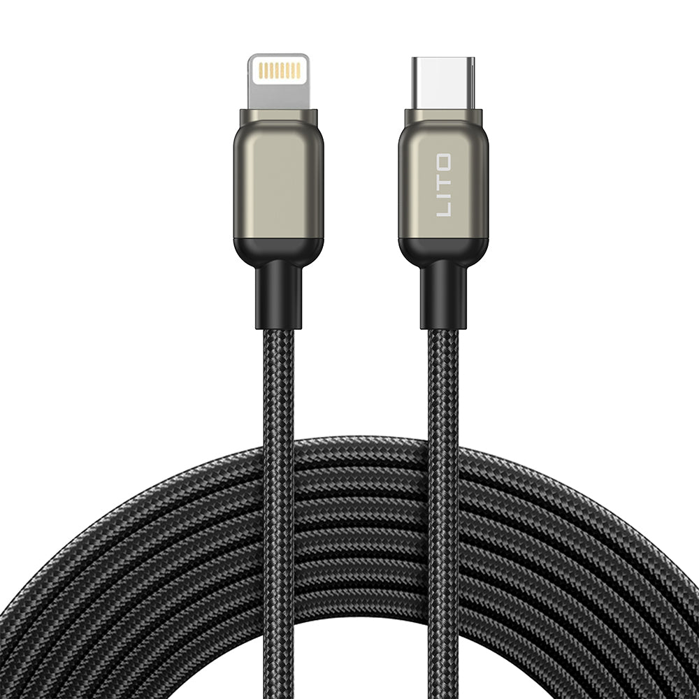 USB-C to Lightning Data and Charging Cable Lito LD17, 20W, 1m, Black