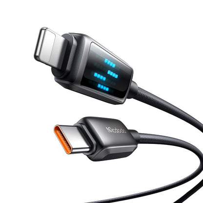Cabo de Dados e Carregamento USB-C - Lightning McDodo CA-2630 Display, 36W, 1.2m, Preto