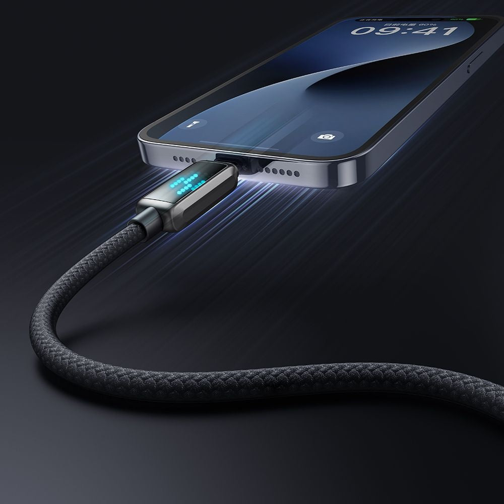 Cabo de Dados e Carregamento USB-C - Lightning McDodo CA-2630 Display, 36W, 1.2m, Preto