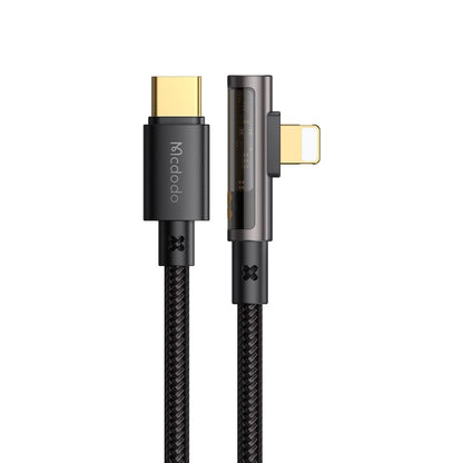 Cabo de Dados e Carregamento USB-C - Lightning McDodo CA-3390 Angled, 36W, 1.2m, Preto