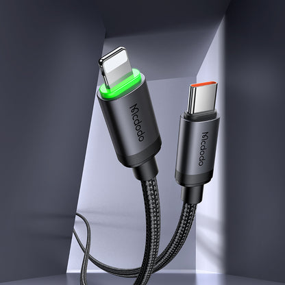 Cabo de Dados e Carregamento USB-C - Lightning Mcdodo CA-4820, 36W, 1m, Preto