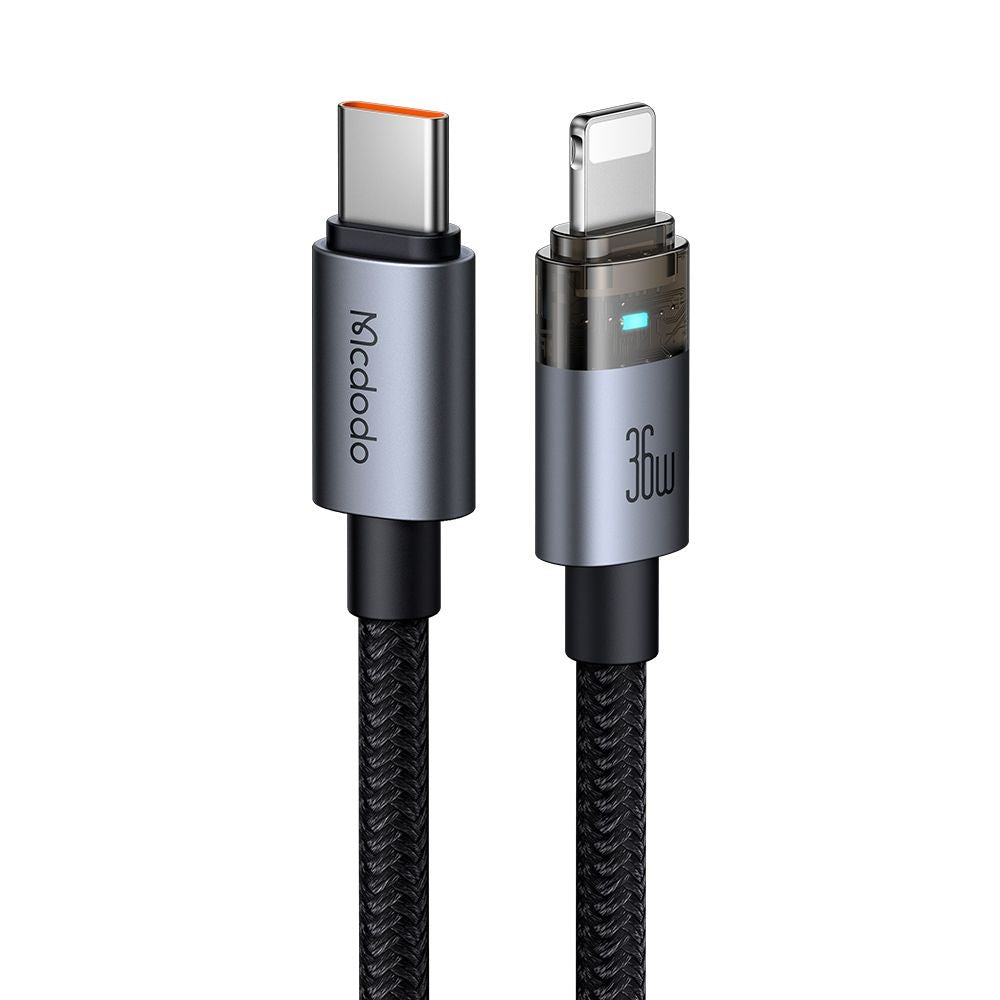 Cabo de Dados e Carregamento USB-C - Lightning McDodo CA-6940, 36W, 1.2m, Preto