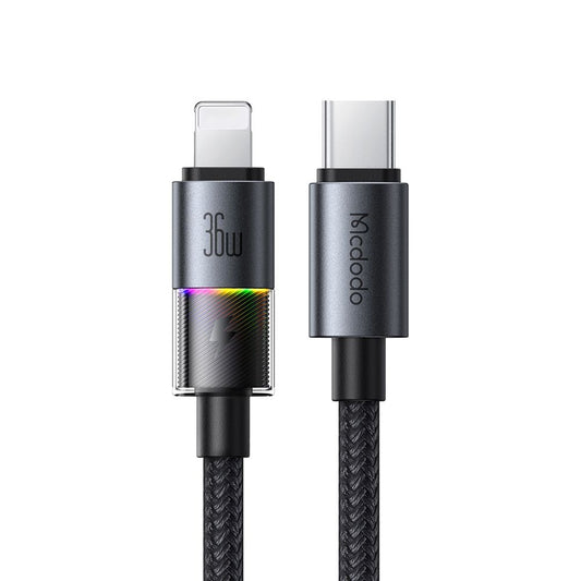 Cabo de Dados e Carregamento USB-C - Lightning McDodo CA-8190 Colorful, 36W, 1.2m, Preto