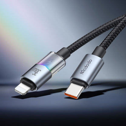 Cabo de Dados e Carregamento USB-C - Lightning McDodo CA-8190 Colorful, 36W, 1.2m, Preto