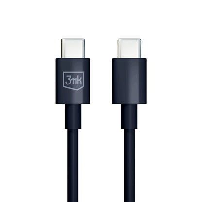 Cabo de Dados e Carregamento USB-C - USB-C 3MK Hyper, 100W, 1.2m, Preto
