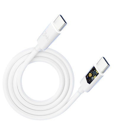 Cabo de Dados e Carregamento USB-C - USB-C 3MK Hyper, 100W, 2m, Branco