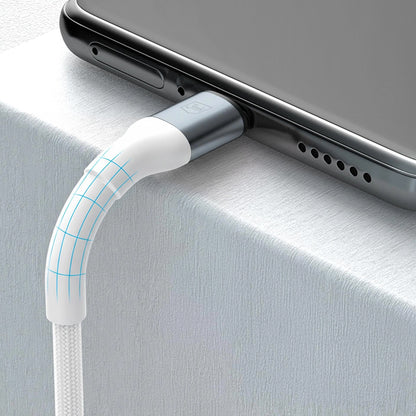 Cabo de Dados e Carregamento USB-C - USB-C 3MK Hyper N, 100W, 2m, Branco