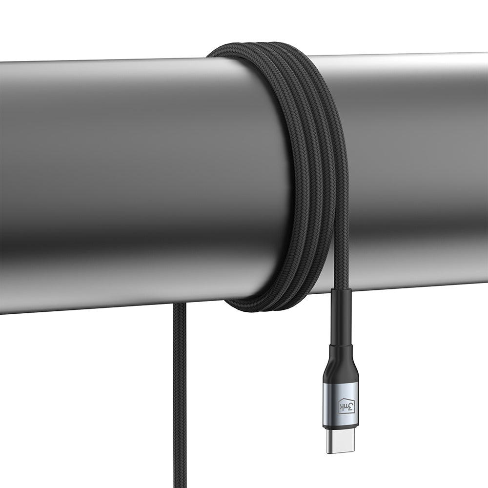 Cabo de Dados e Carregamento USB-C - USB-C 3MK Hyper N, 100W, 3m, Preto
