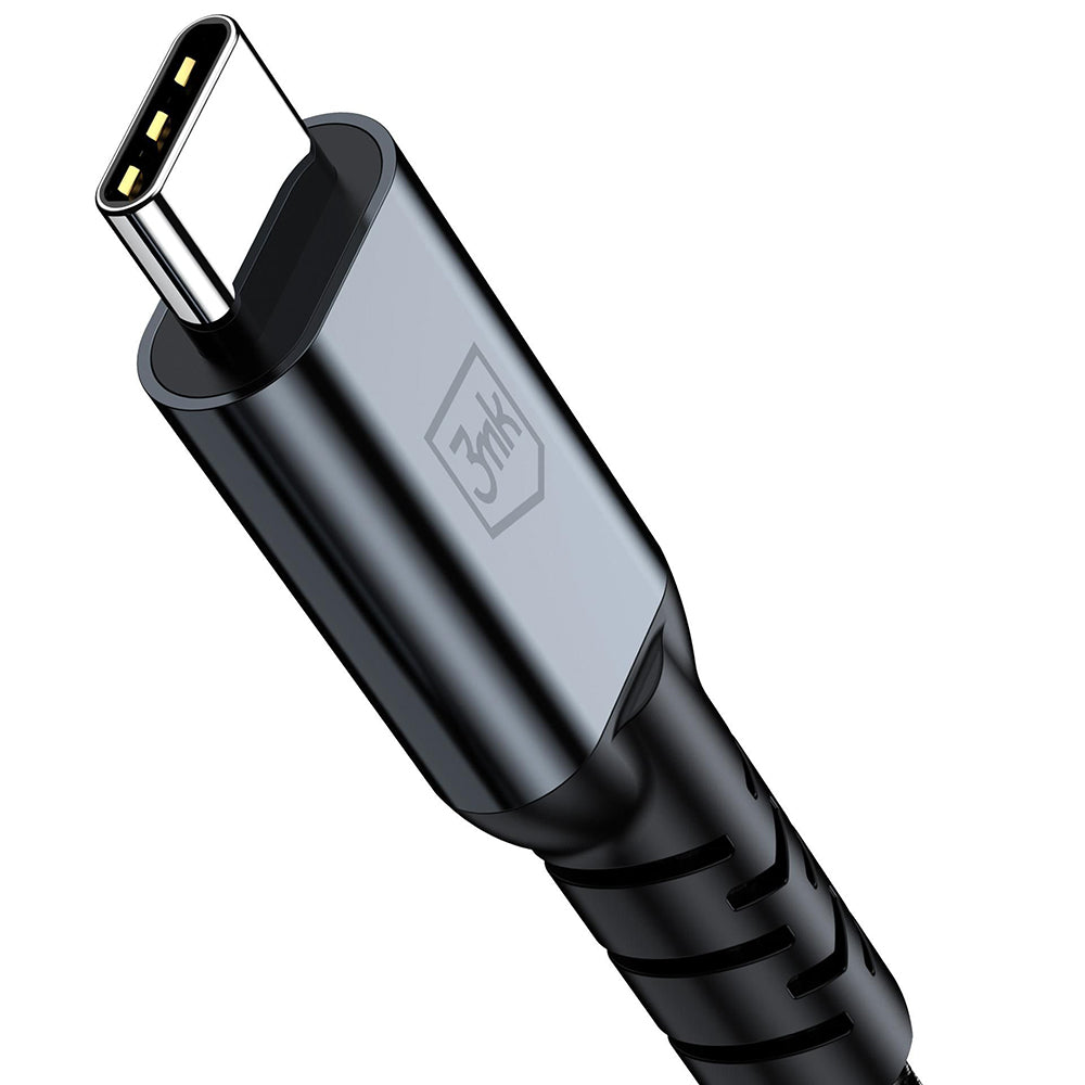 Cabo de Dados e Carregamento USB-C - USB-C 3MK Hyper N Thunderbolt 4, 240W, 2m, Preto