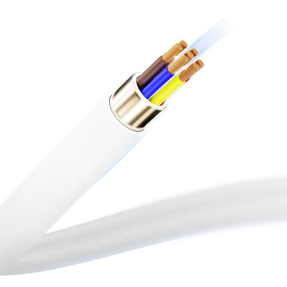 Cabo de Dados e Carregamento USB-C - USB-C 3MK Hyper Silicone, 60W, 1m, Branco