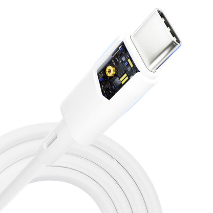Cabo de Dados e Carregamento USB-C - USB-C 3MK Hyper Silicone, 60W, 1m, Branco