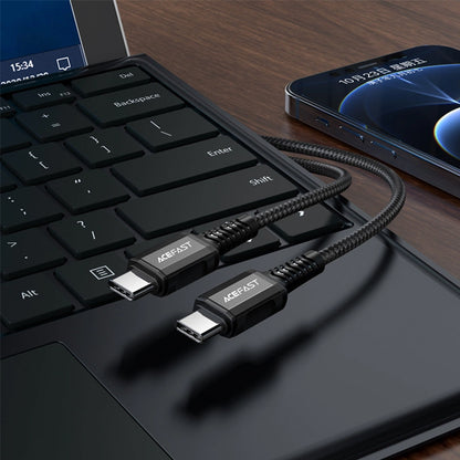 Cabo de Dados e Carregamento USB-C - USB-C Acefast C1-03, 60W, 1.2m, Preto