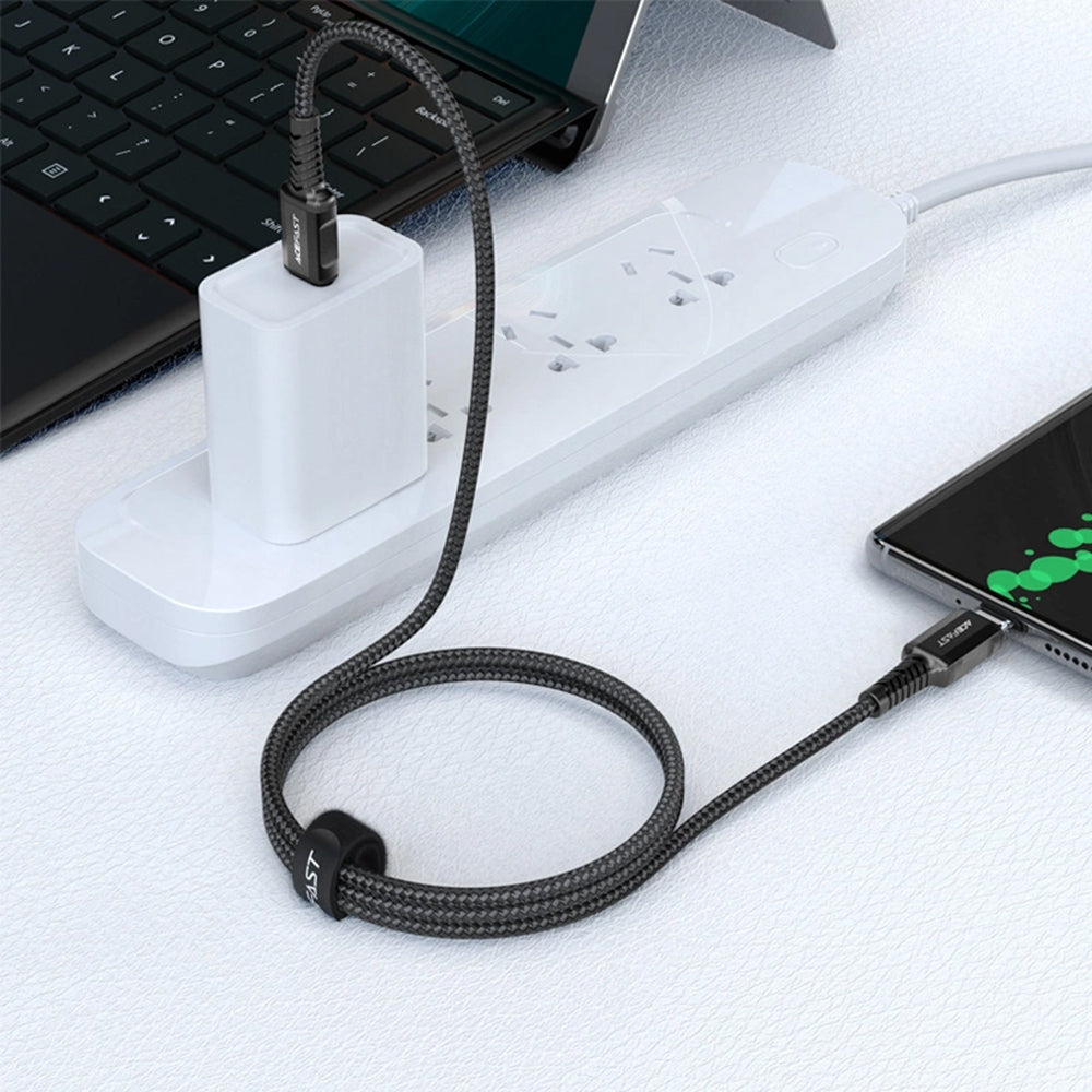 Cabo de Dados e Carregamento USB-C - USB-C Acefast C1-03, 60W, 1.2m, Preto