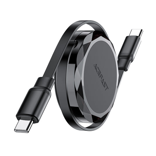 Cabo de Dados e Carregamento USB-C - USB-C Acefast C13-03, 60W, 0.8m, Preto