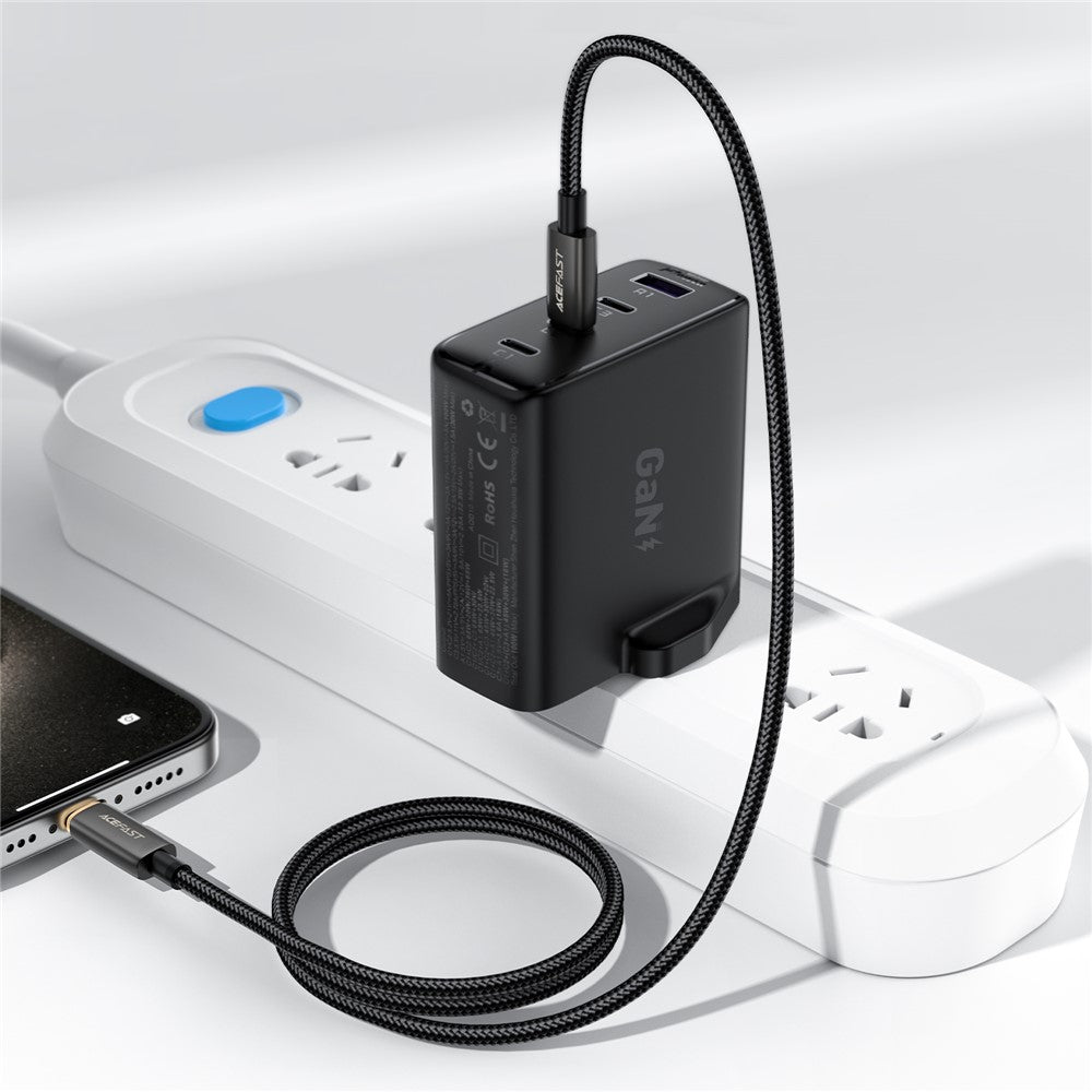 Cabo de Dados e Carregamento USB-C - USB-C Acefast C23-03, 60W, 1.2m, Preto