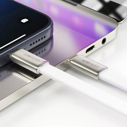 Cabo de Dados e Carregamento USB-C - USB-C Acefast C24-03, 60W, 1.2m, Branco