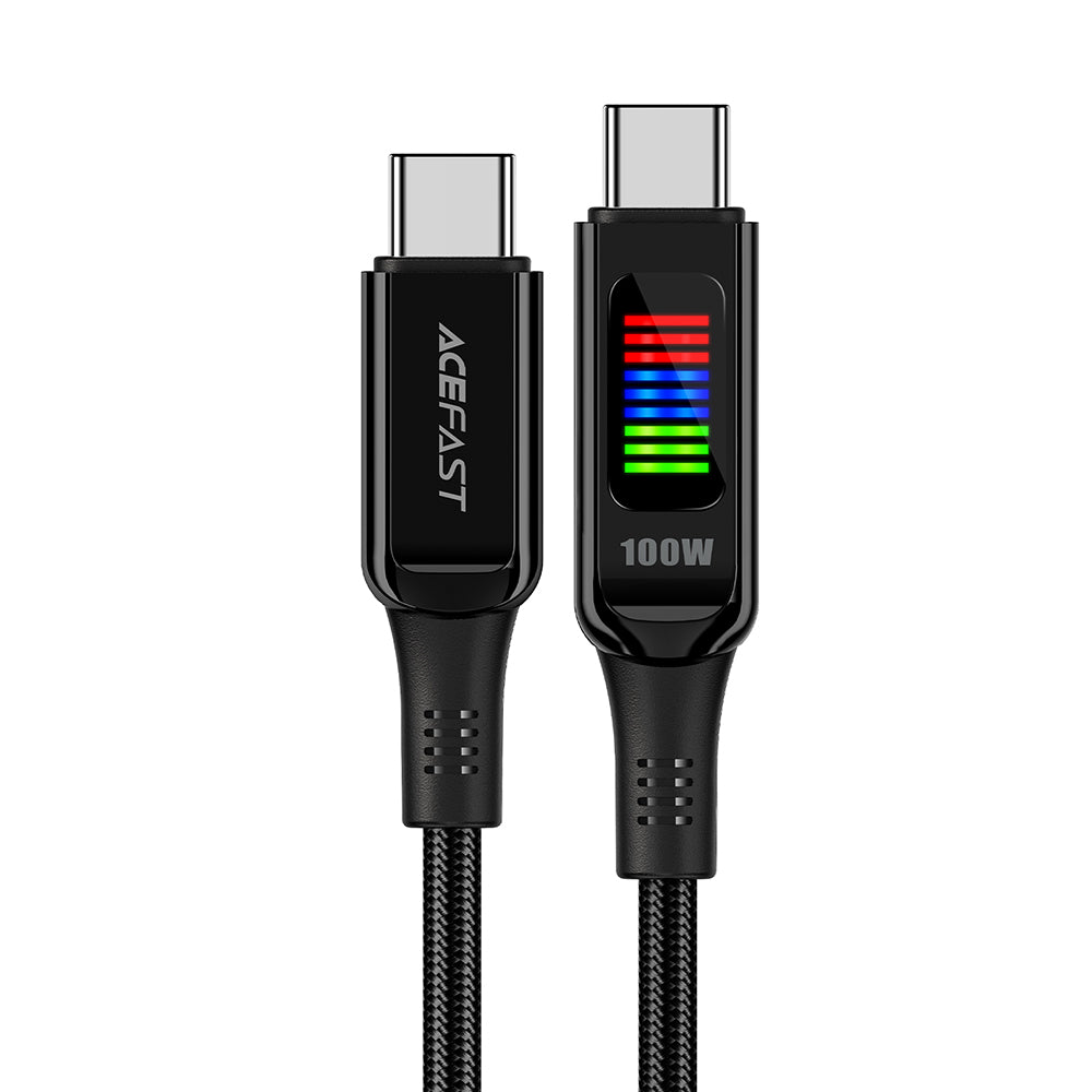 Cabo de Dados e Carregamento USB-C - USB-C Acefast C7-03, 100W, 1.2m, Preto