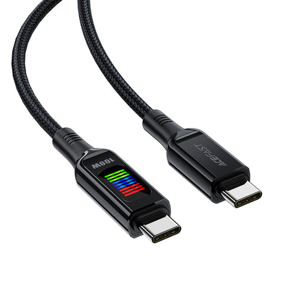 Cabo de Dados e Carregamento USB-C - USB-C Acefast C7-03, 100W, 1.2m, Preto