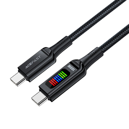 Cabo de Dados e Carregamento USB-C - USB-C Acefast C7-03, 100W, 1.2m, Preto