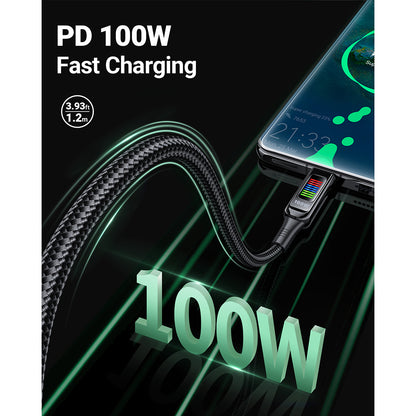 Cabo de Dados e Carregamento USB-C - USB-C Acefast C7-03, 100W, 1.2m, Preto