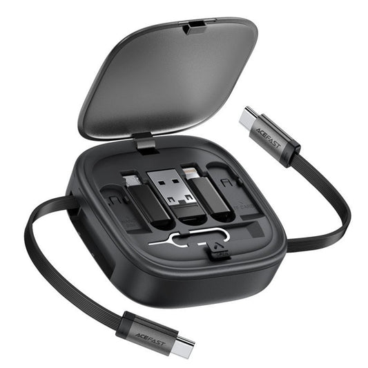 Cabo de Dados e Carregamento USB-C - USB-C Acefast Travel J3, 60W, 0.95m, Preto