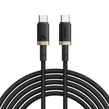 Cabo de Dados e Carregamento USB-C - USB-C Baseus Dura, 240W, 1m, Dourado Preto P10377803U03-00