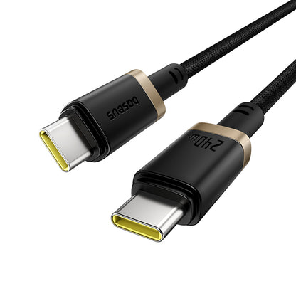 Cabo de Dados e Carregamento USB-C - USB-C Baseus Dura, 240W, 1m, Dourado Preto P10377803U03-00