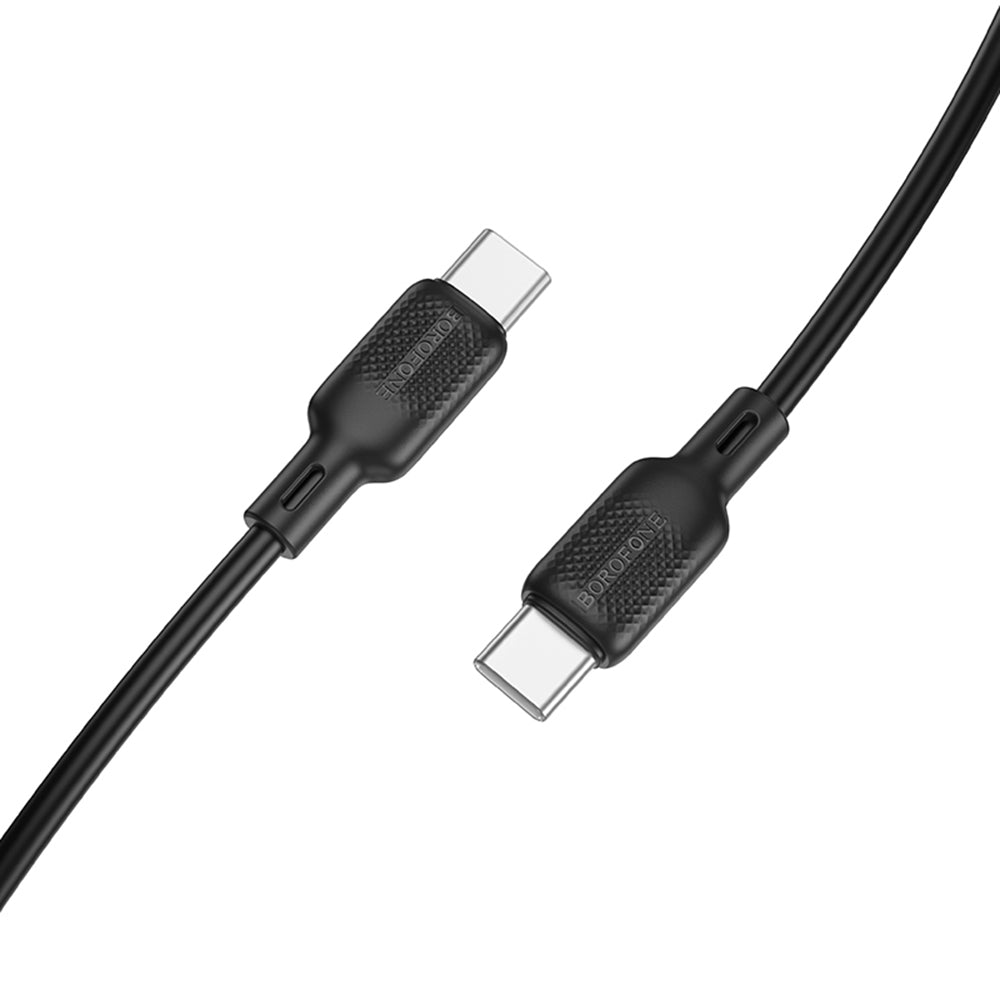 Cabo de Dados e Carregamento USB-C - USB-C Borofone BX113 Lenny, 60W, 2m, Preto