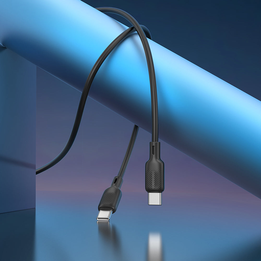 Cabo de Dados e Carregamento USB-C - USB-C Borofone BX113 Lenny, 60W, 2m, Preto