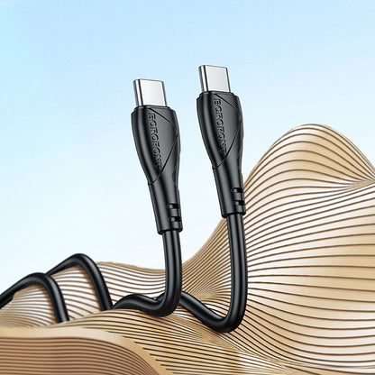 Cabo de Dados e Carregamento USB-C - USB-C Borofone BX121 Energy, 60W, 1m, Preto