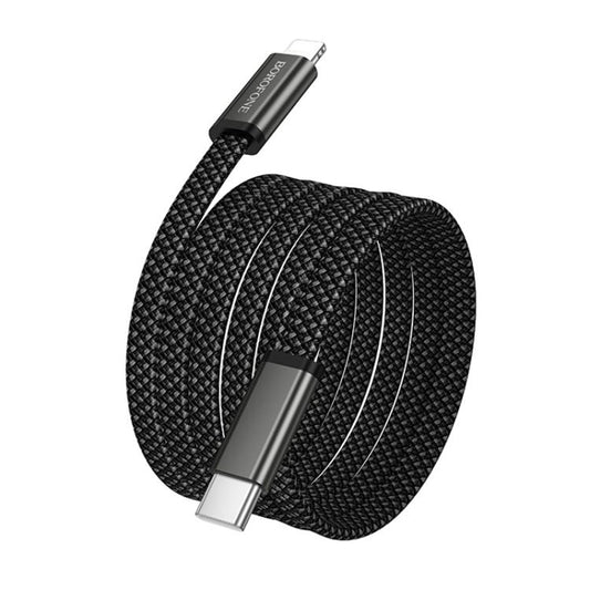 Cabo de Dados e Carregamento USB-C - USB-C Borofone BX124 Peace, 30W, 1m, Preto