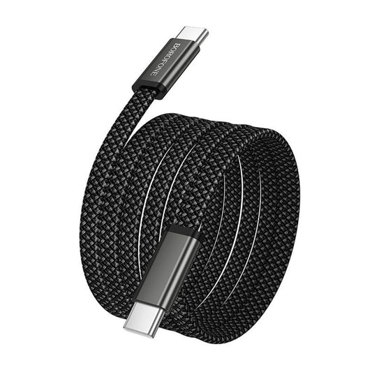 Cabo de Dados e Carregamento USB-C - USB-C Borofone BX124 Peace, 60W, 1m, Preto