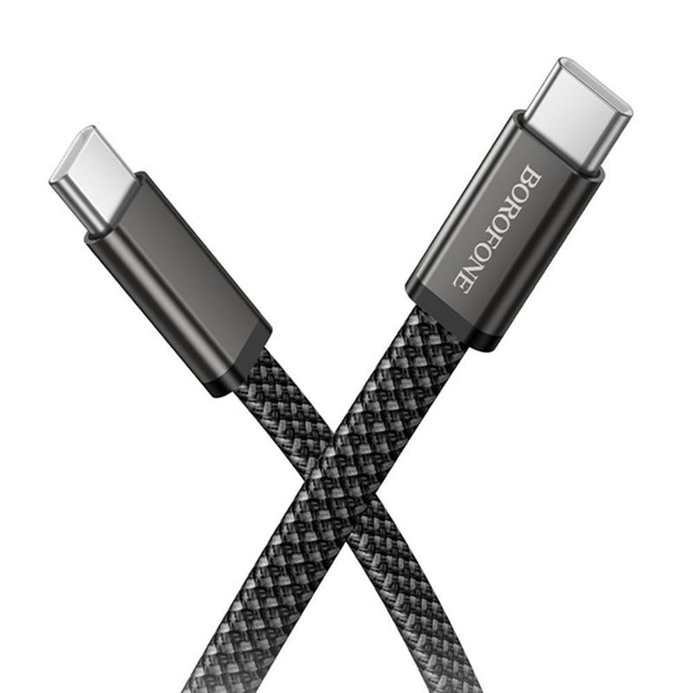 Cabo de Dados e Carregamento USB-C - USB-C Borofone BX124 Peace, 60W, 1m, Preto