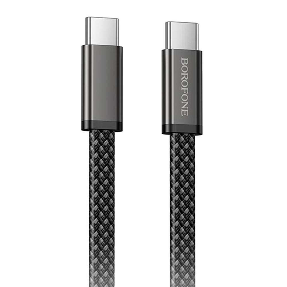 Cabo de Dados e Carregamento USB-C - USB-C Borofone BX124 Peace, 60W, 1m, Preto