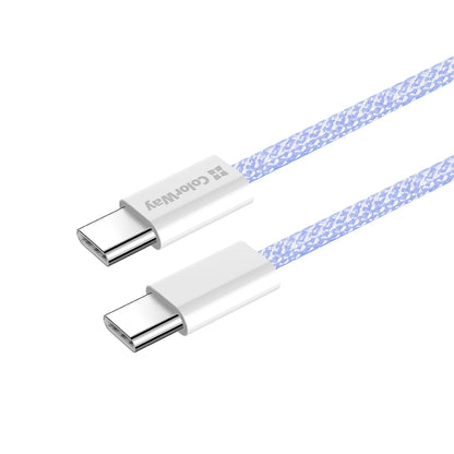 Cabo de Dados e Carregamento USB-C - USB-C ColorWay CW-CBPDCC061, 60W, 1m, Roxo