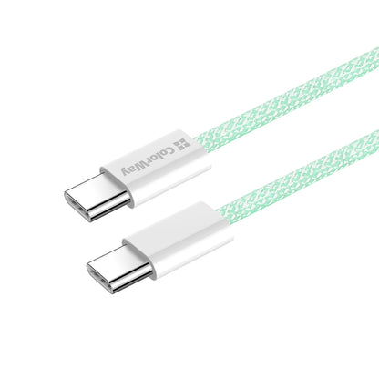 Cabo de Dados e Carregamento USB-C - USB-C ColorWay CW-CBPDCC061, 60W, 1m, Verde