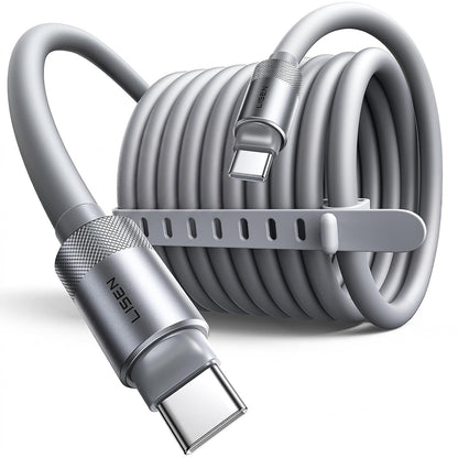 Cabo de Dados e Carregamento USB-C - USB-C Lisen L115, 100W, 3m, Cinzento YL0126010031