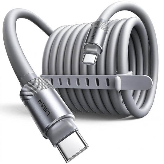 Cabo de Dados e Carregamento USB-C - USB-C Lisen L115, 100W, 3m, Cinzento YL0126010031