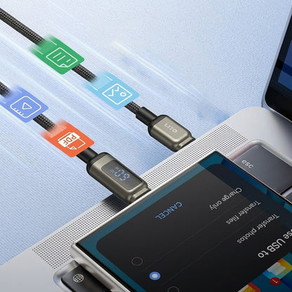 USB-C Data and Charging Cable - USB-C Lito LD15 Display, 60W, 1m, Black