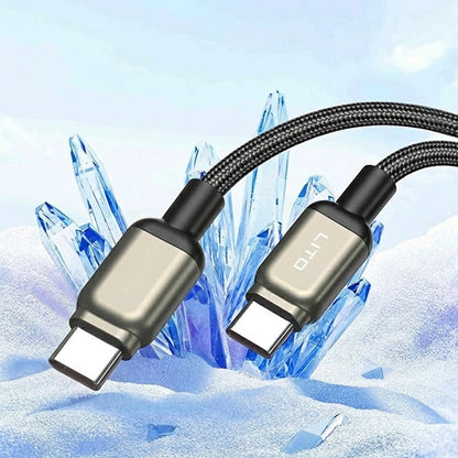 Cabo de Dados e Carregamento USB-C - USB-C Lito LD17, 100W, 1m, Preto