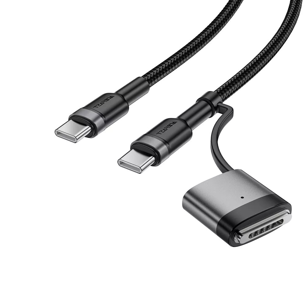 Cabo de Carregamento Acefast, USB-C - USB-C / MagSafe 3, 240W, 1.2m, Preto
