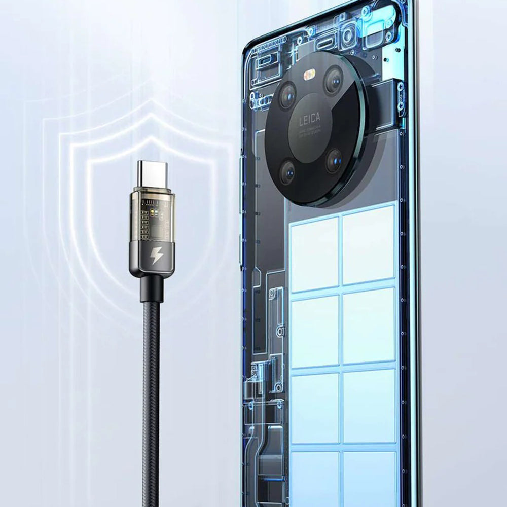 Cabo de Dados e Carregamento USB-C - USB-C McDodo CA-2840 Auto Power Off, 100W, 1.2m, Preto