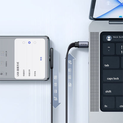 Cabo de Dados e Carregamento USB-C - USB-C McDodo CA-3360 Angled, 65W, 1.2m, Preto