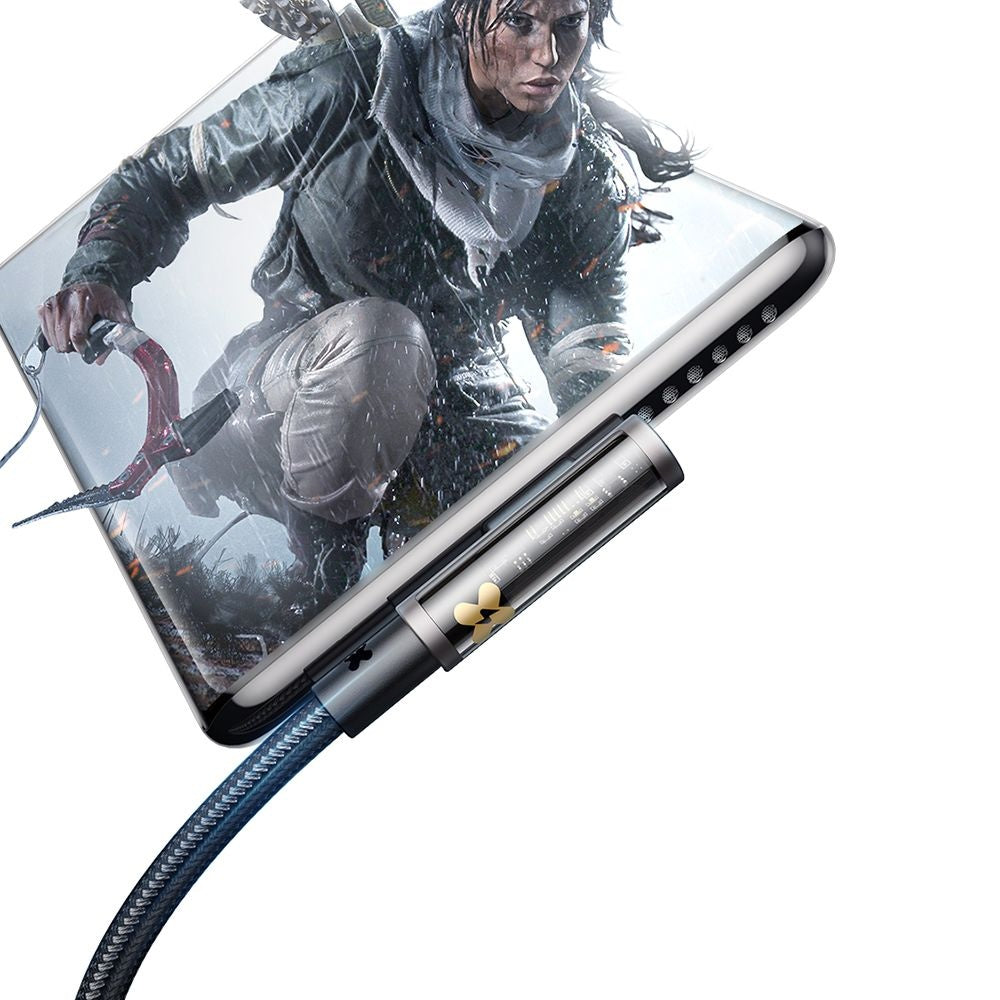 Cabo de Dados e Carregamento USB-C - USB-C McDodo CA-3400 Angled, 100W, 1.2m, Preto