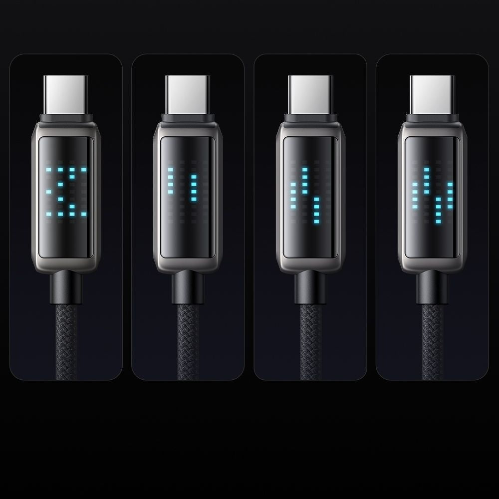 Cabo de Dados e Carregamento USB-C - USB-C McDodo CA-4250 Display, 100W, 1.2m, Preto