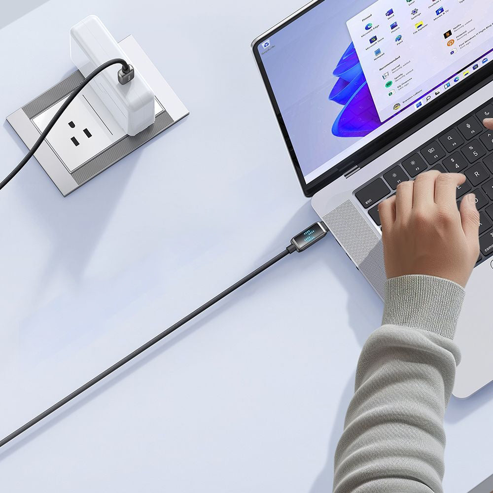 Cabo de Dados e Carregamento USB-C - USB-C McDodo CA-4250 Display, 100W, 1.2m, Preto